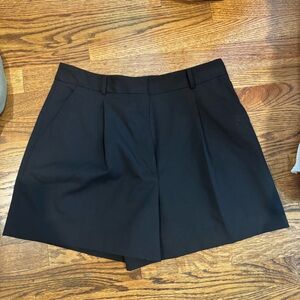 Zara black pleated shorts
